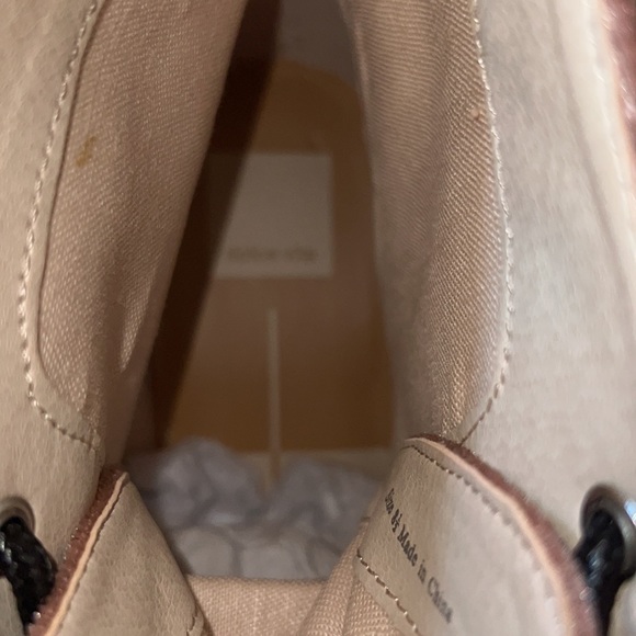 π΅π΅ DOLCE VITA π΅π΅ ROSE VELVET MOTO BOOTS NWT - Picture 3 of 15